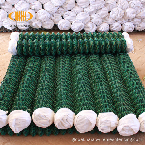 Pvc Coated Chain Link Fence Green PVC Coated Chain Link Wire Mesh Fence Supplier